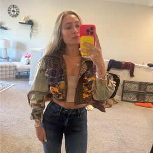 Urban Outfitters Multicolor Camouflage Bomber Jacket